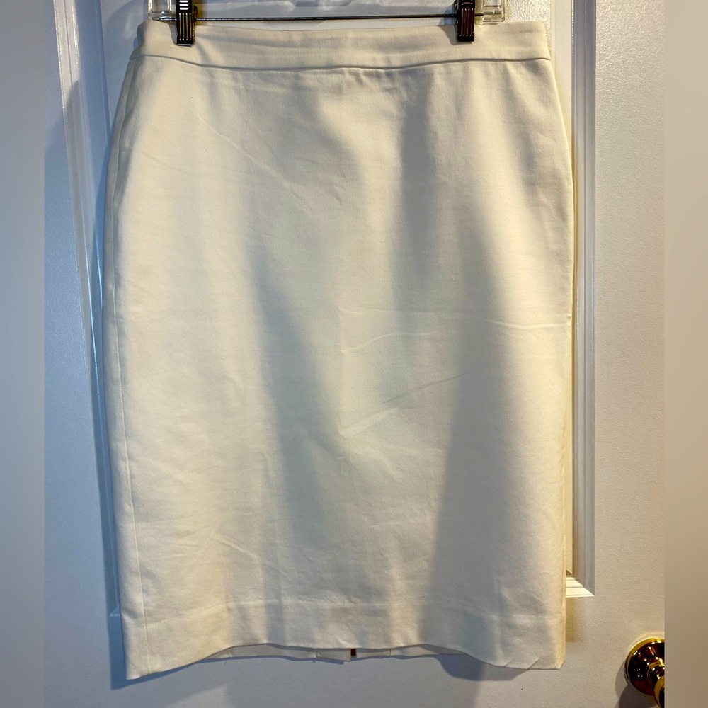 COPY - JCrew No 2 pencil skirt, cream sz 8Tall